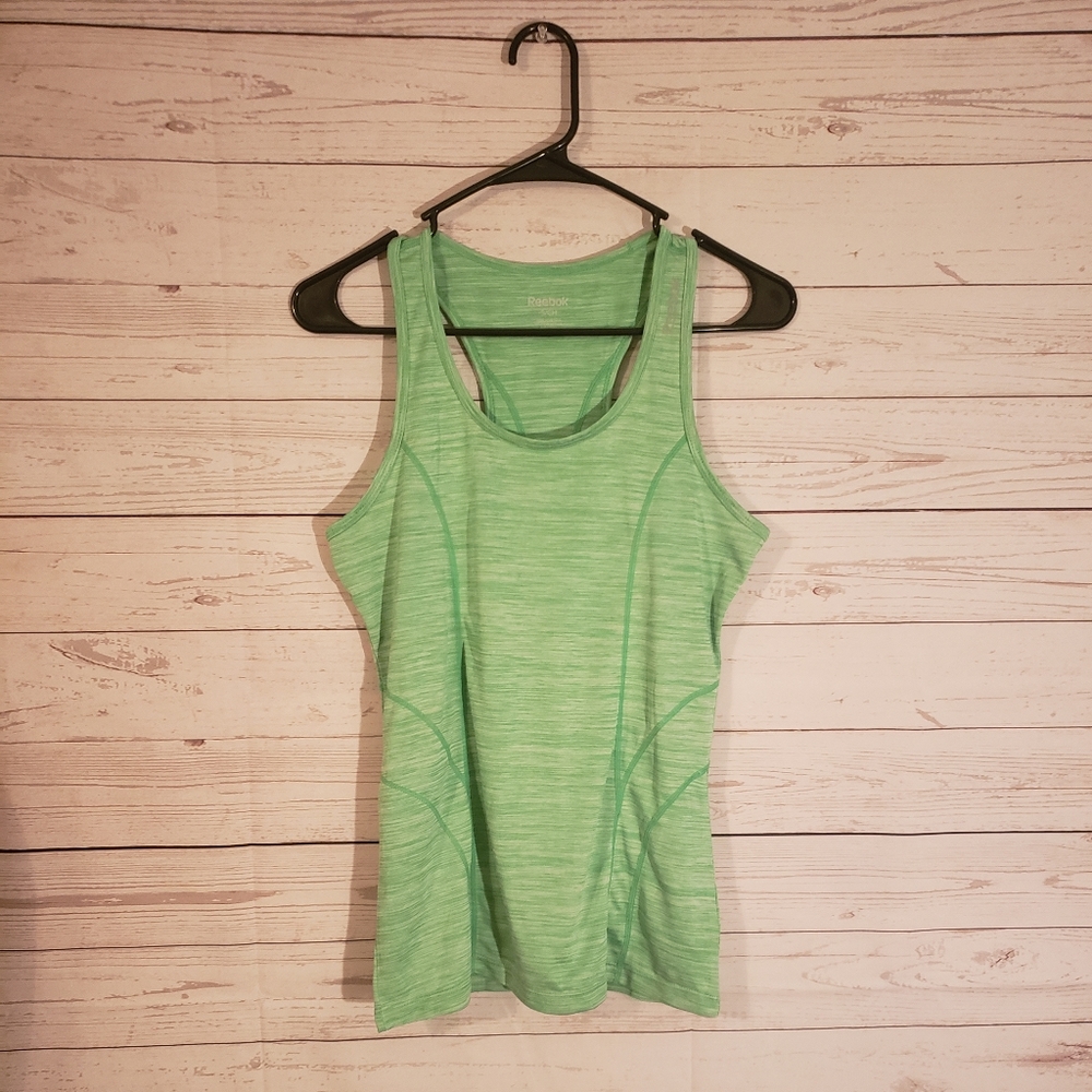 Reebok green gym summer racerback tank